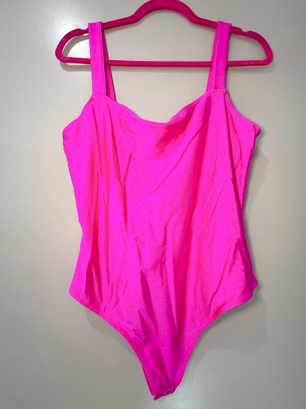 Good American Fuchsia Pink Modern Tank Bodysuit Size 5